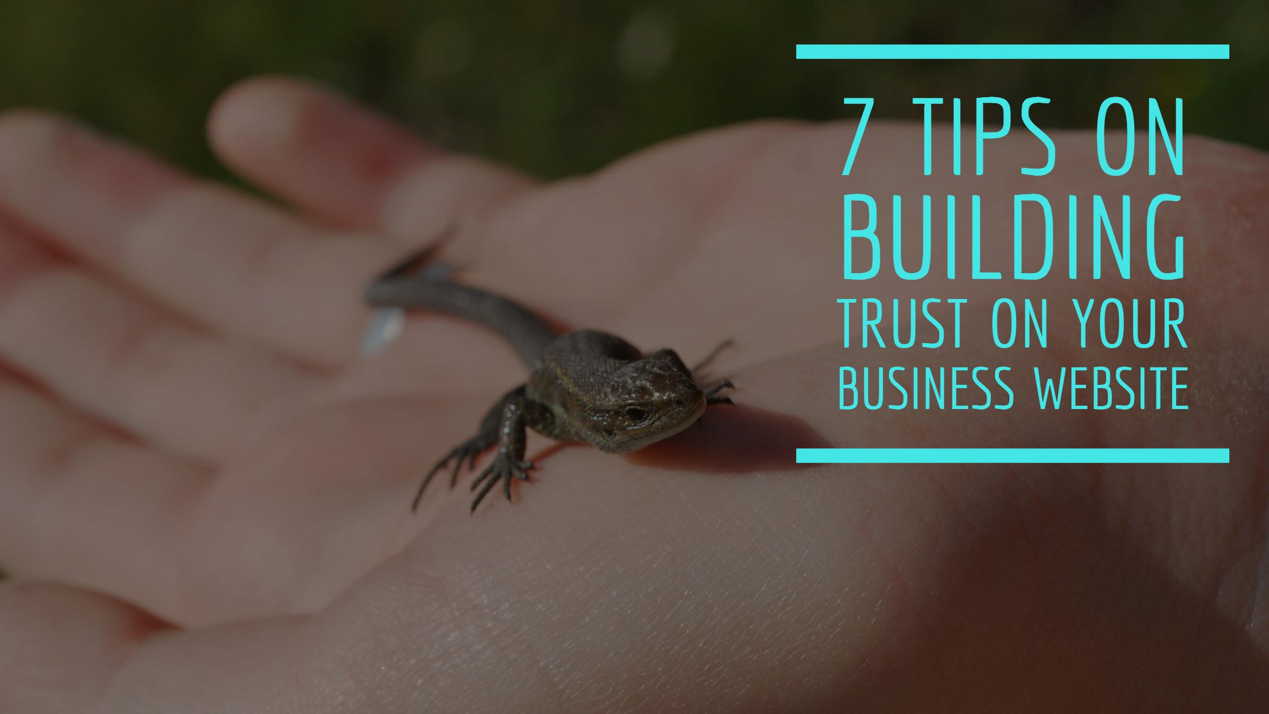 7 Tips for Building Trust on Your Business Website